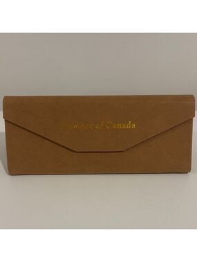 Province of Canada Brown Envelope hard shell sunglasses case eyeglass case brown